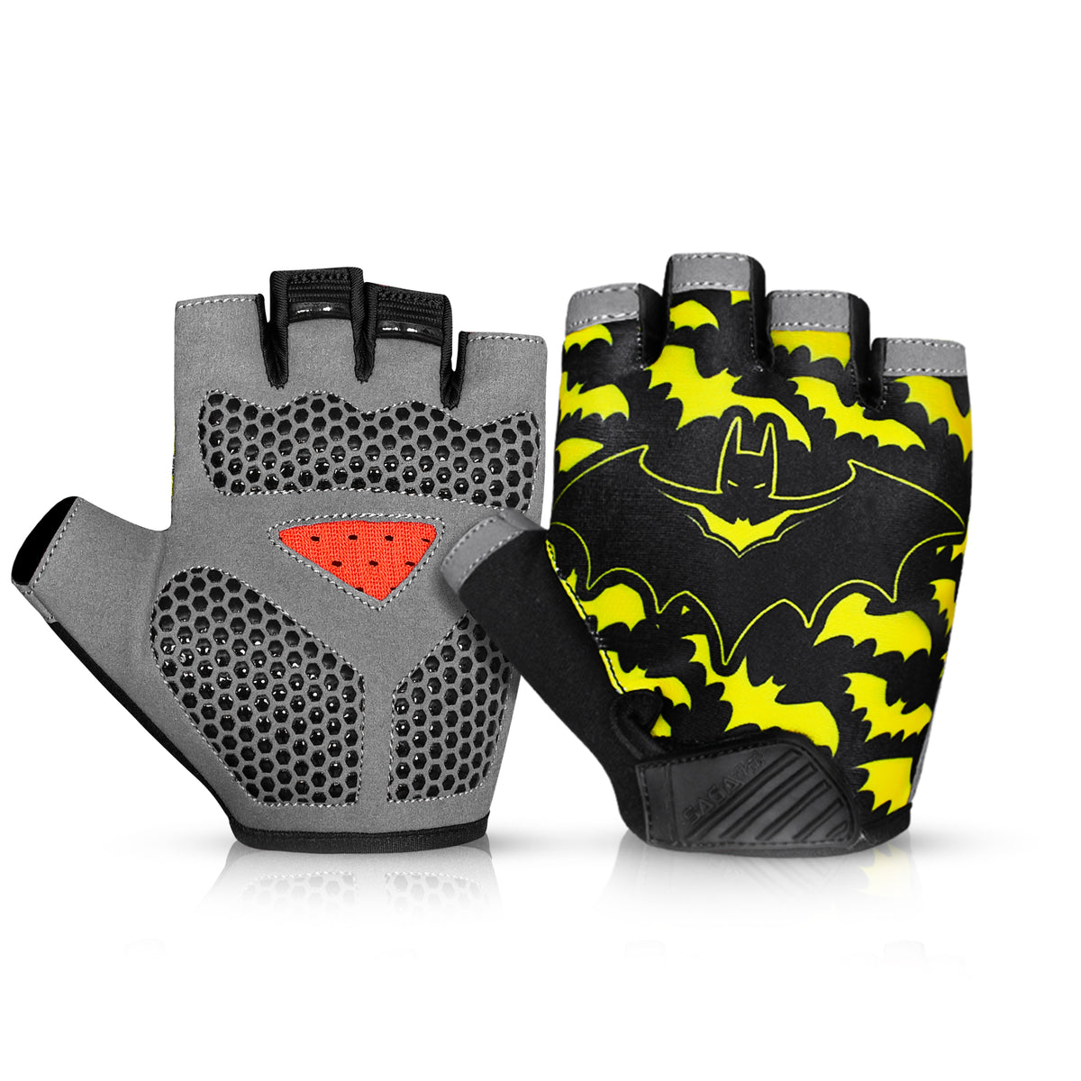 Kids’ Half-Finger Cycling Gloves – Non-Slip Padded Bike Gloves for Boys & Girls