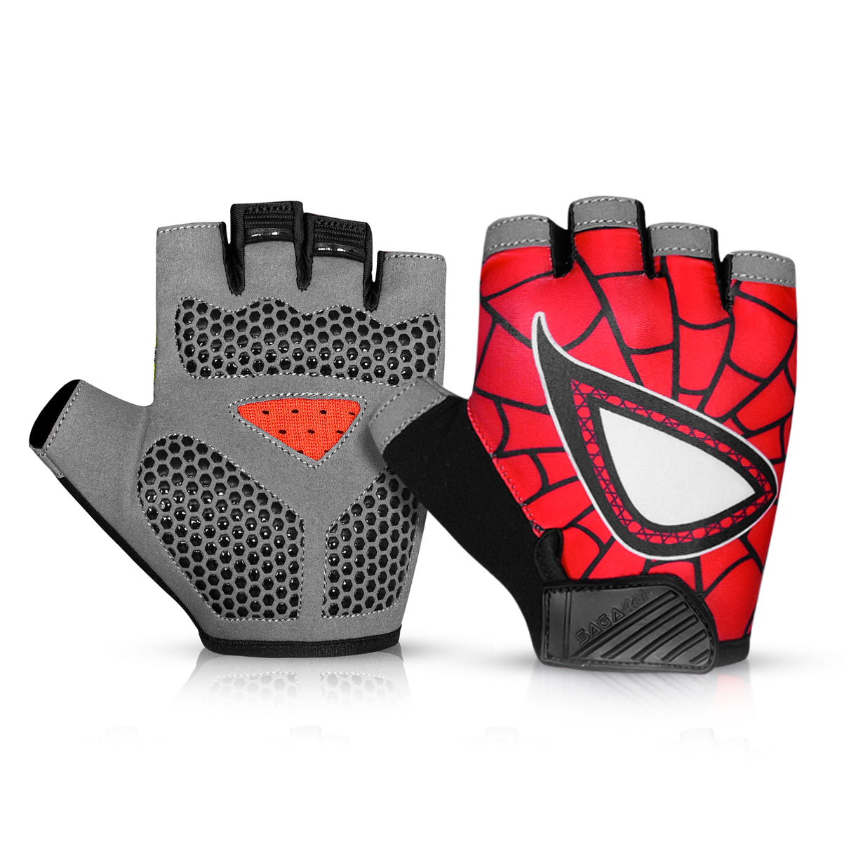 Kids’ Half-Finger Cycling Gloves – Non-Slip Padded Bike Gloves for Boys & Girls