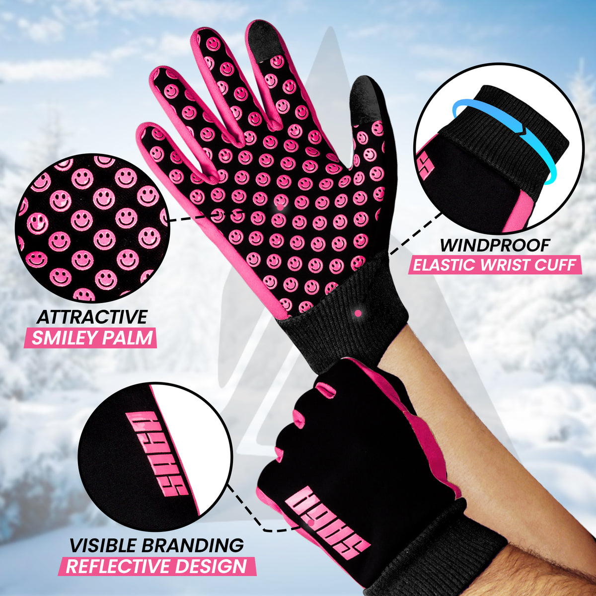 Kids Full Finger Riding Gloves Bundle – Pink & Neon Green 2 Pair Pack