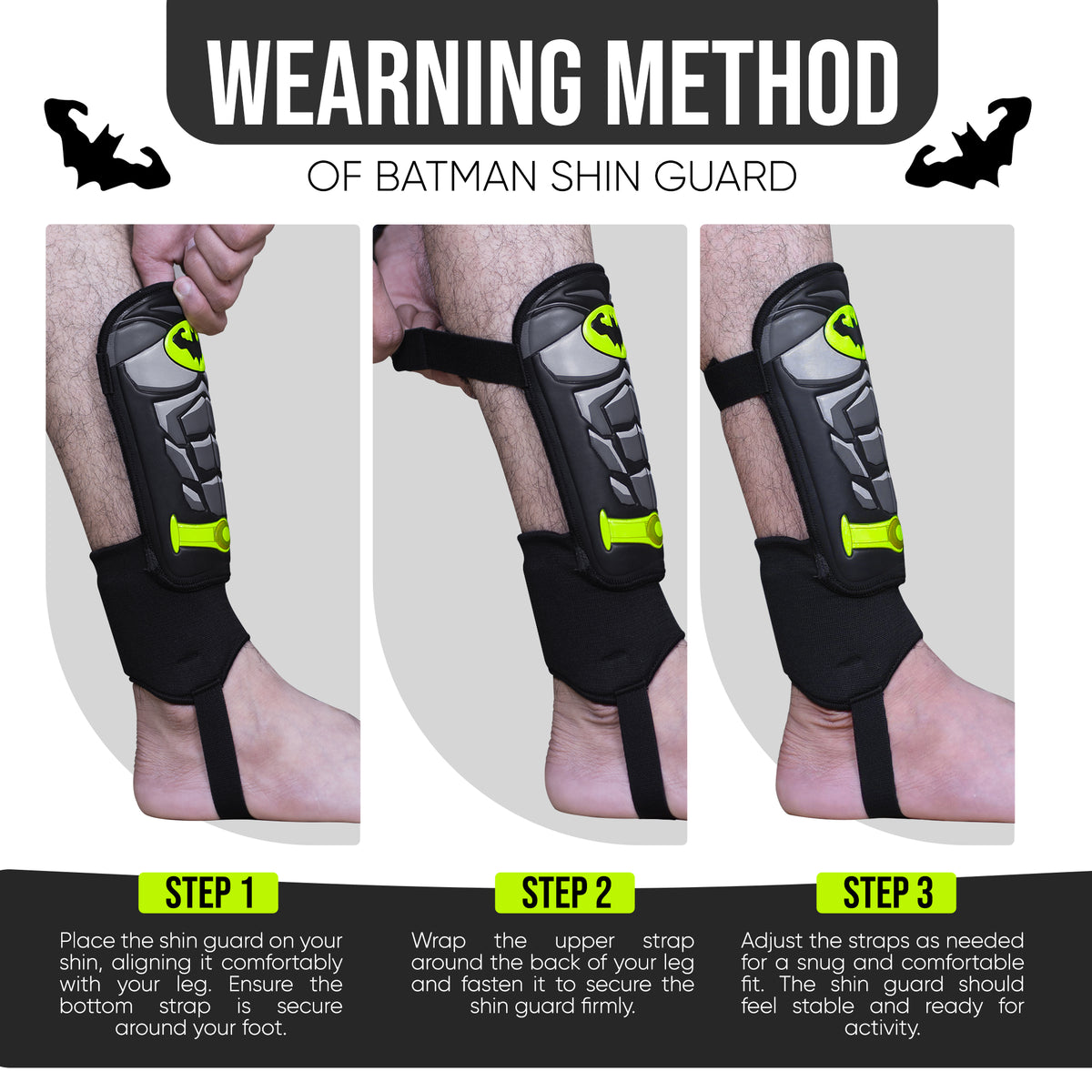Shin Guards for Soccer with Ankle Strap