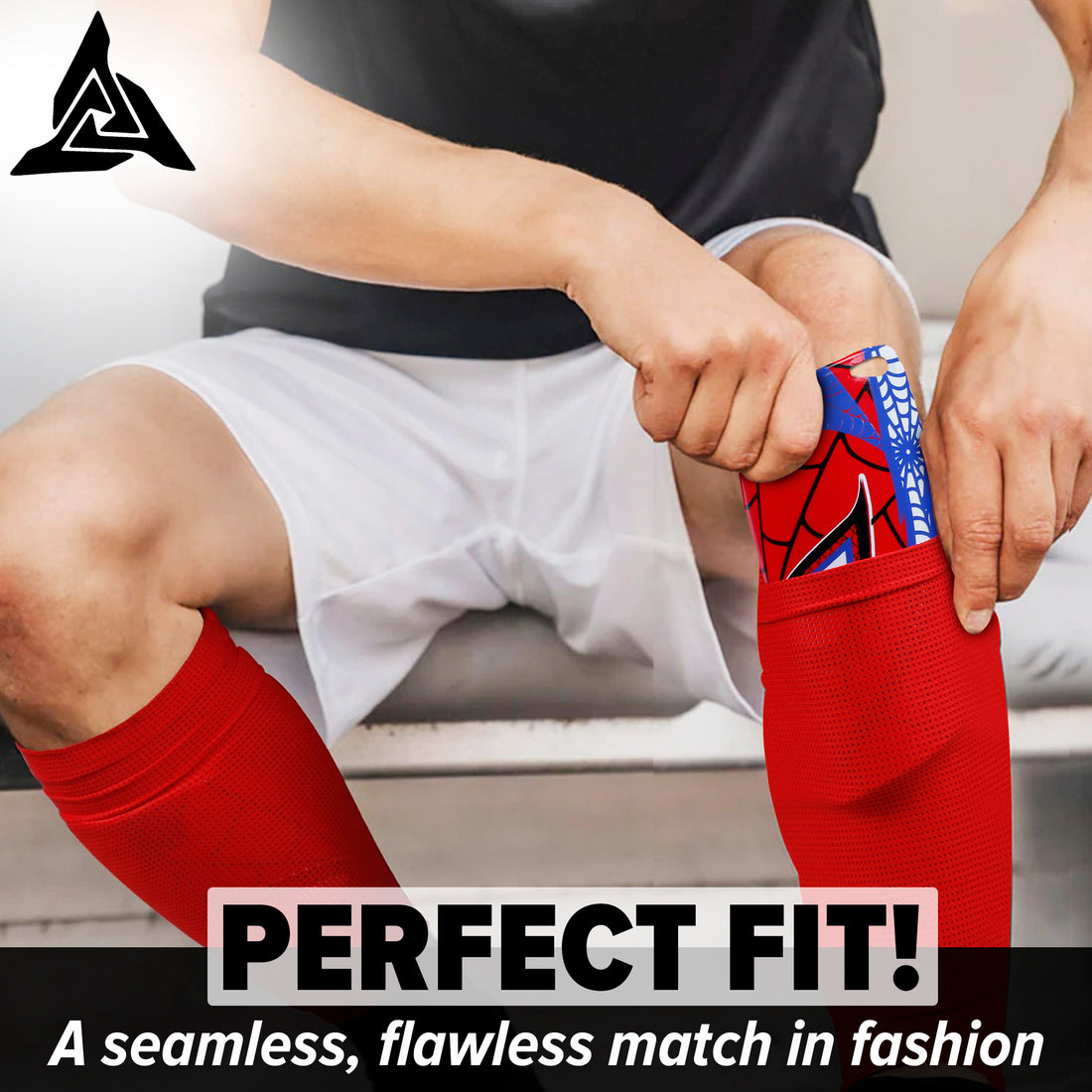 Kids’ Soccer Shin Guards with Sleeves – Protective Shin Pads for Boys & Girls Ages 3–10+