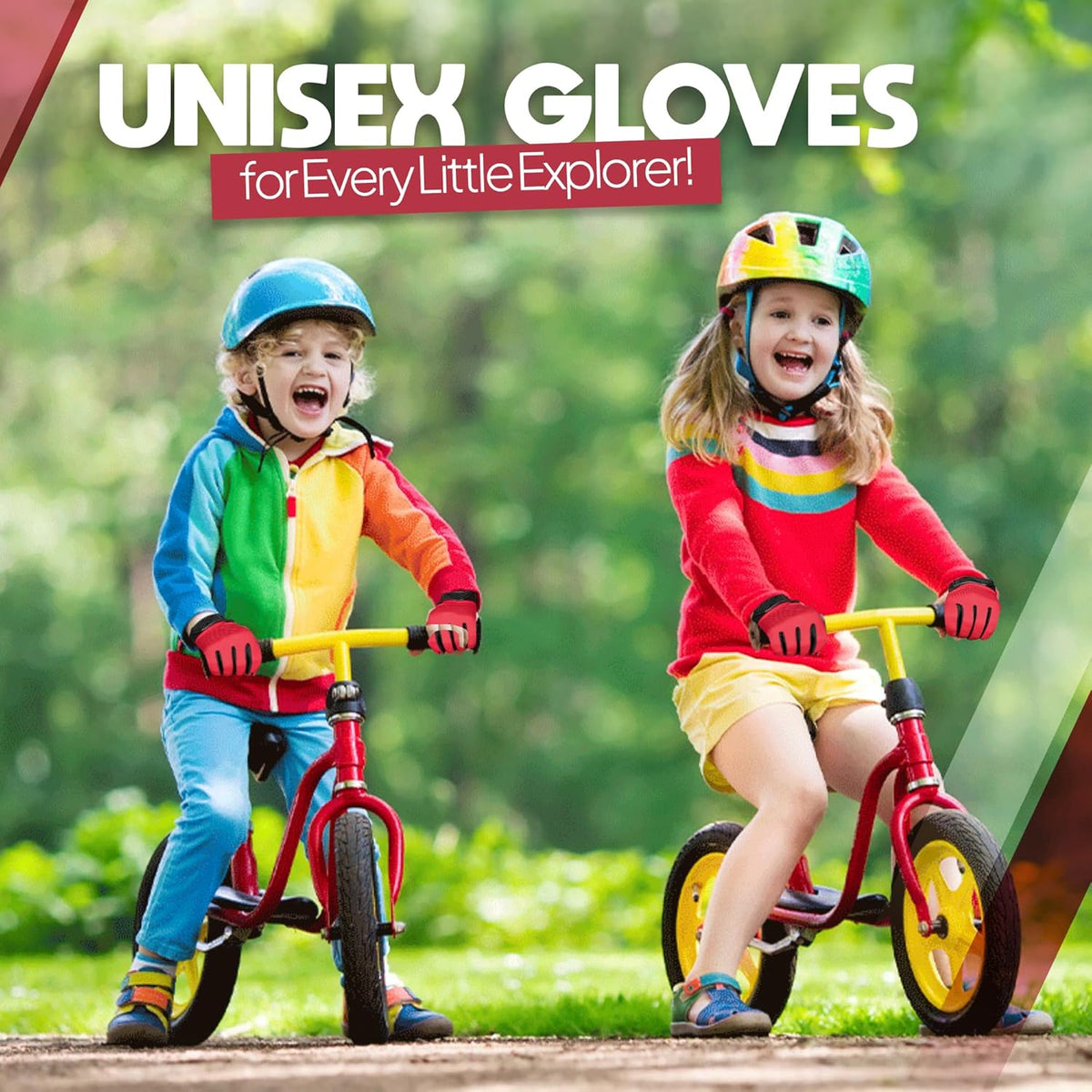 Kids Full-Finger Cycling Gloves – Non-Slip Bike Gloves for Boys & Girls | BMX, MTB & Scooter Riding