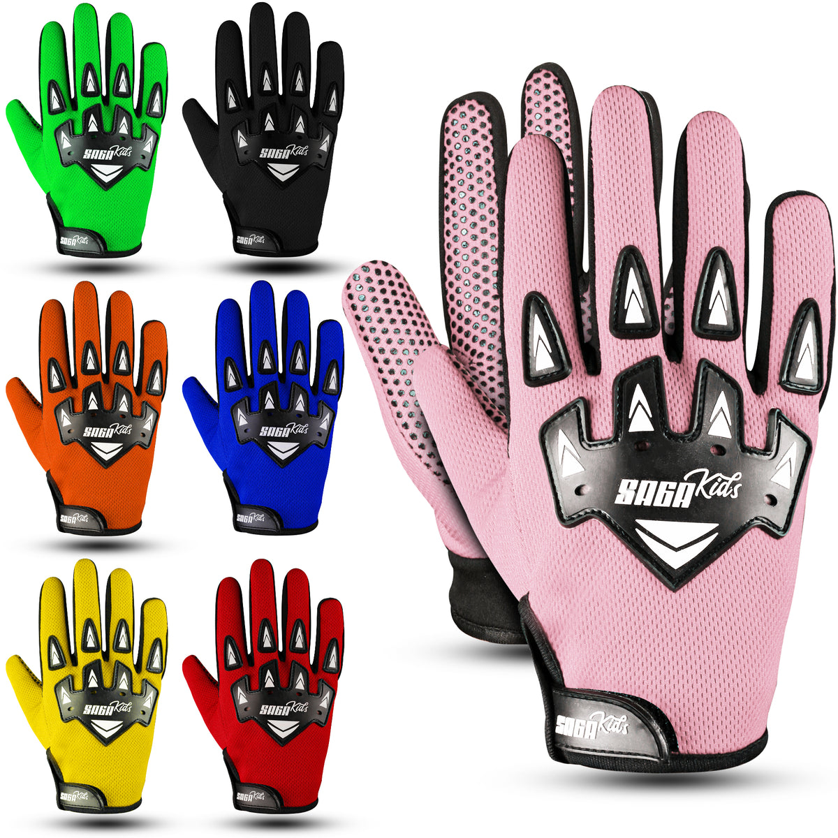 Youth Motocross Gloves – Protective Dirt Bike & BMX Riding Gloves for Boys and Girls