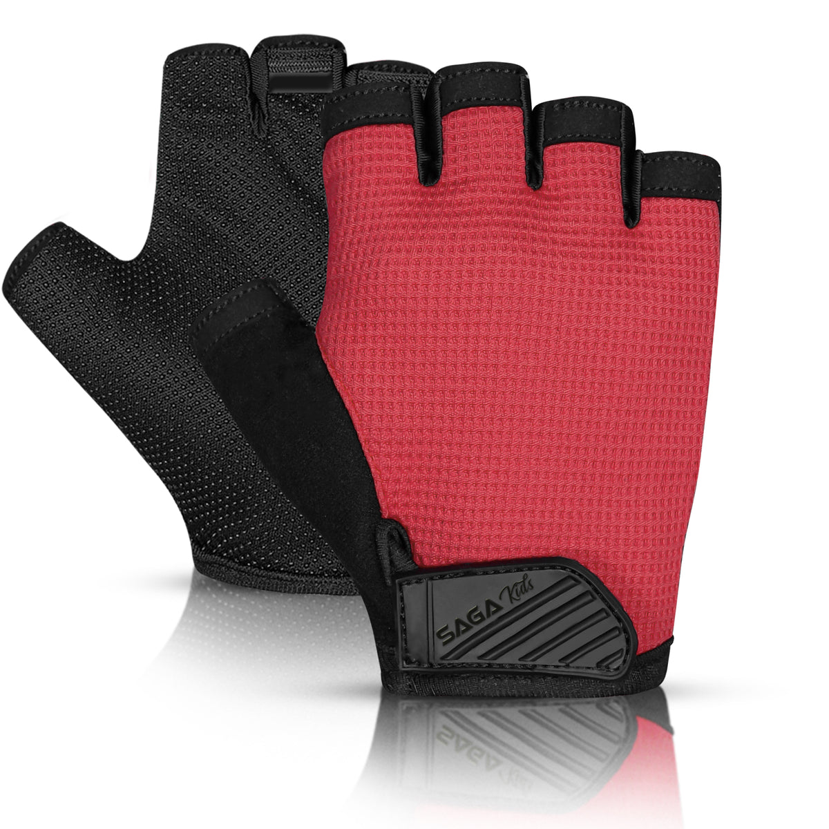 Kids Cycling Gloves, Half Fingerless Anti-Slip Kids Bike Gloves for Boys & Girls